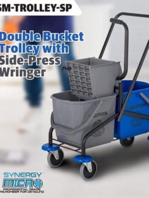 Mopping trolley for tube or spin & drip mops